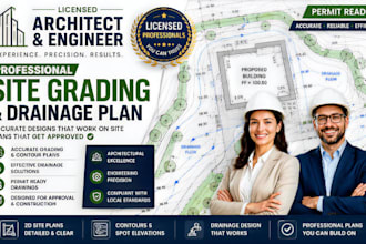 design professional site grading and drainage plans for permit approval