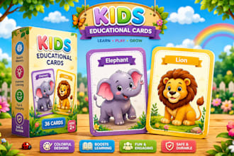 design fun kids educational flashcards memory cards printable leaning cards