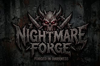 design a dark and edgy horror style logo for your brand
