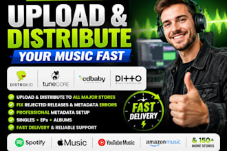 music manager, fix and distribute your music on distrokid, tunecore, cdbaby, dt