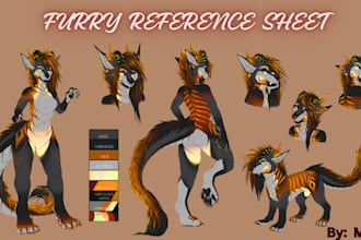 draw furry ref sheet furry reference sheet fursona ref sheet  furry nsfw