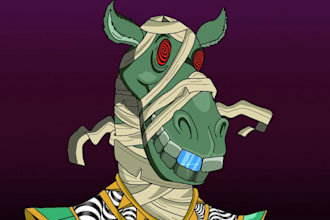 create unique horse nft art and character collection