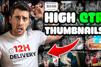 create high CTR thumbnails under 12h