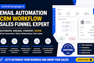 activecampaign email automation CRM workflow sales funnel expert