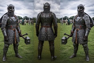 create cosplay creation 3d wearable dark fantasy armor 3d game cosplay