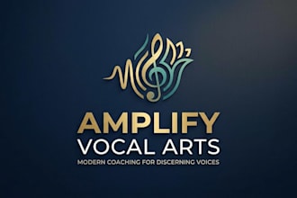 design a modern and professional vocal lessons logo for your brand
