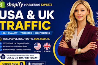 do organic USA,UK website traffic to increase shopify sales