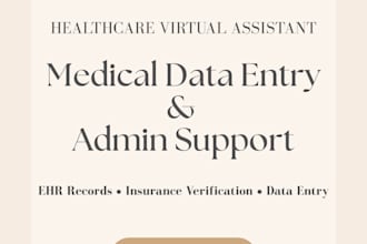 be your healthcare VA for data entry and admin support