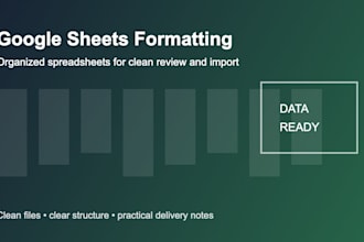organize and format google sheets data
