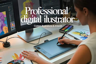 create simple digital illustration and sketches