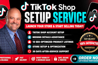 setup tiktok shop for us and non usa resident, SEO, payment gateway, llc