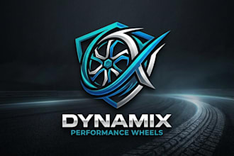 design a modern and dynamic wheel logo for your brand