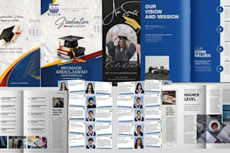 custom printable school yearbook graduation book and editable school memory book