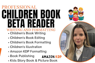 beta read children book or middle grade novel literacy specialist book editor