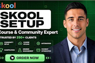 setup skool online community skool course creation skool community skool manager