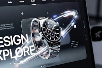 design an interactive 3d landing page