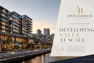 write real estate grants and design property development investor pitch deck