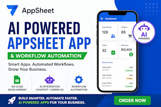 build ai powered appsheet app, workflow automation, ai mobile app