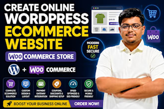 create online wordpress ecommerce website, woocommerce store