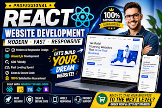 build a modern responsive react js website