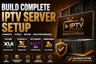build complete server setup with xui one, xtream ui, nxt server and adimn server