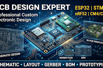 design schematic, layout pcb for esp32, stm32, nrf52, raspberry pi, cm4, cm5