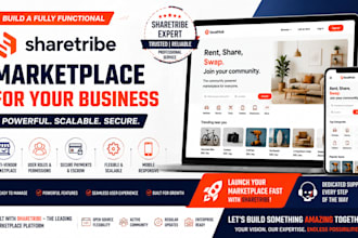 build you a fully functional sharetribe marketplace for your business