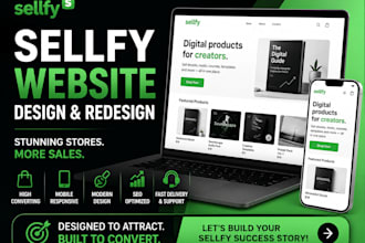 sellfy website design and redesign sellfy SEO