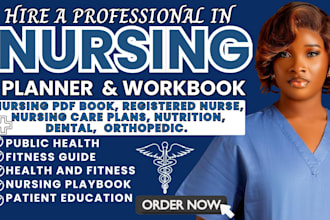 write medical ebook, nursing playbook, medical workbook and healthcare PDF