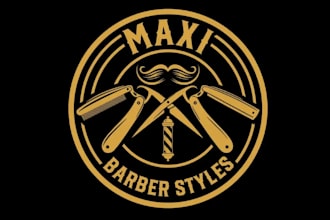 design custom high resolution barber salon logo