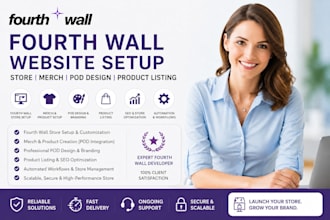 design fourth wall website store setup fourth wall merch pod product listing