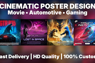 design cinematic poster, movie poster and graphic design