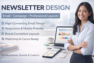 design responsive newsletter design and email template