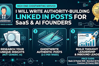 write authority building linkedin posts for saas and ai founders