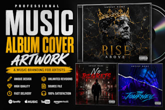 design a unique music album cover art or artwork and music branding for artists