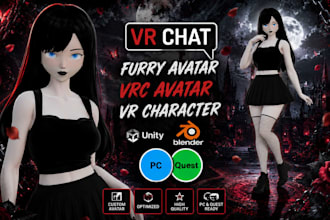 do vrchat avatar, vrc avatar, vr character, furry avatar, anime vrchat avatar