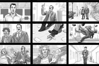 draw storyboard scene frame animatic cinematic storyboard artist shortfilm video