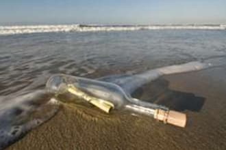 find your message in a bottle washing ashore in Pismo Beach California