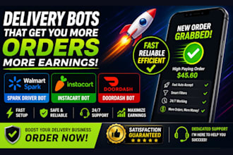 develop amazon bot instacart bot doordash bot and spark driver bot
