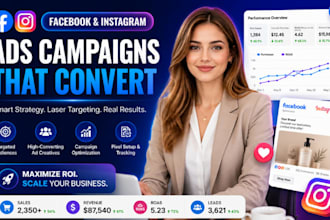 setup manage facebook and instagram ads marketing campaign fb meta ads for leads