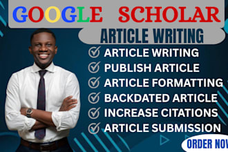 write and publish articles for scopus and google scholar journal submission