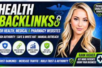 build health backlinks for health medical pharmacy website