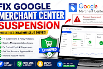 fix merchant center google ads suspension product feed issue misrepresentation