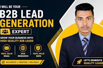 do b2b lead generation with verified email lists and linkedin research