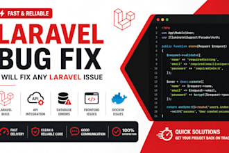 fix any laravel bug or error fast