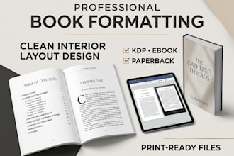 do book formatting, ebook formatting, kindle formatting