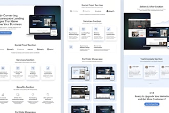 design a professional squarespace landing page