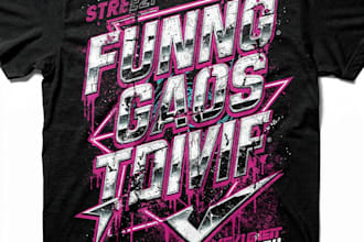 custom retro streetwear design and tshirt