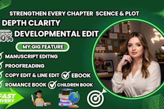 developmental and line edit your fiction novel