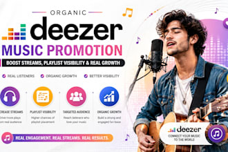organic deezer music promotion boost playlist visibility streams real deezer